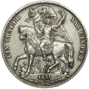 Germany, Saxony, Johann V, Thaler (Siegestaler) Dresden 1871 B