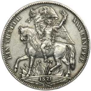 Germany, Saxony, Johann V, Thaler (Siegestaler) Dresden 1871 B