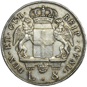 Italy, Republic of Genoa, 8 Lire Genoa 1796