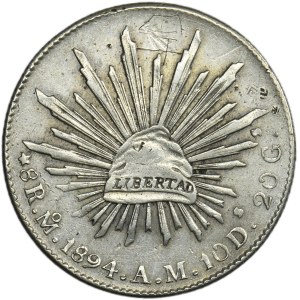 Mexico, Republic, 8 Reales Mexico 1894 Mo AM