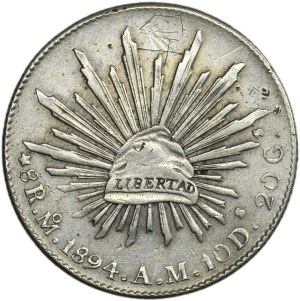 Mexico, Republic, 8 Reales Mexico 1894 Mo AM