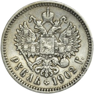 Russia, Nicholas II, Rouble Petersburg 1902 AP