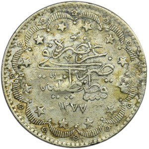 Turkey, Ottoman Empire, 20 Kurus 1377 AH (1874)