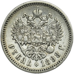 Russia, Nicholas II, Ruble Petersburg 1898 АГ