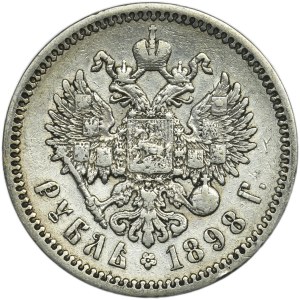 Russia, Nicholas II, Ruble Petersburg 1898 АГ