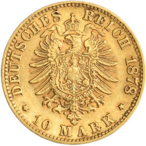 Germany, Grand Duchy of Baden, Friedrich I, 10 Mark Karlsruhe 1878 G