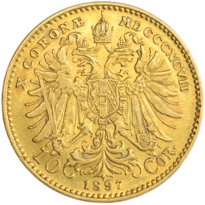 Austria, Franz Josef I, 10 Corona Wien 1897