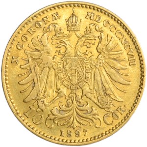 Austria, Franz Josef I, 10 Corona Wien 1897