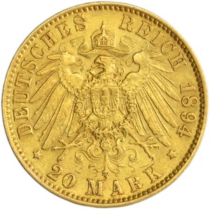 Germany, Free City of Hamburg, 20 Mark 1894 J