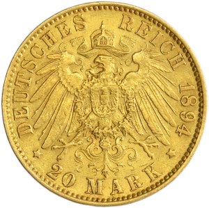 Germany, Free City of Hamburg, 20 Mark 1894 J