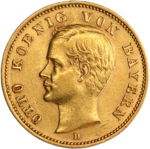 Allemagne, Royaume de Bavière, Otto, 20 Mark Munich 1900 D