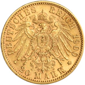 Germany, Kingdom of Bavaria, Otto, 20 Mark Munich 1900 D