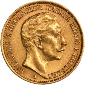 Allemagne, Royaume de Prusse, Guillaume II, 20 Mark Berlin 1909 A