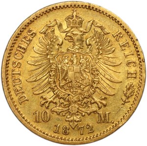 Allemagne, Royaume de Prusse, Guillaume Ier, 10 marks Berlin 1872 A