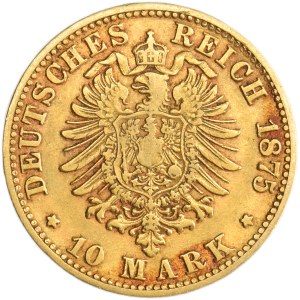 Germany, Grand Duchy of Baden, Friedrich I, 10 Mark Karlsruhe 1875 G