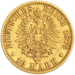 Germany, Kingdom of Prussia, Wilhelm I, 10 Mark Berlin 1875 A