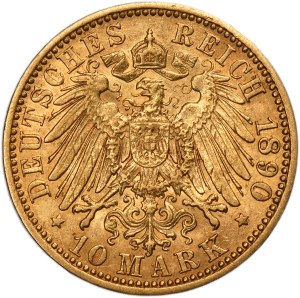 Germany, Kingdom of Prussia, Wilhelm II, 10 Mark Berlin 1890 A
