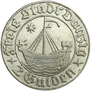 Free City of Danzig, 2 gulden 1932 Cog - RARE