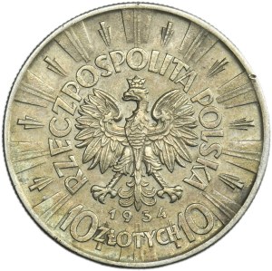 Piłsudski, 10 złotych 1934 - RZADSZE
