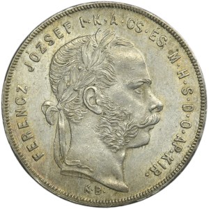 Hungary, Franz Joseph, 1 Forint Kremnitz 1873 KB