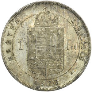 Hungary, Franz Joseph, 1 Forint Kremnitz 1873 KB