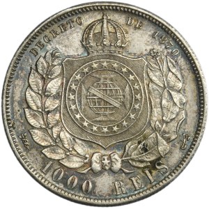 Brazil, Pedro II, 1.000 Reis Rio de Janeiro 1883