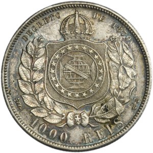 Brazil, Pedro II, 1.000 Reis Rio de Janeiro 1883
