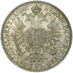Austria, Franz Joseph I, 1 Floren Wien 1861 A