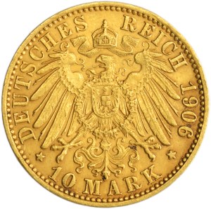 Allemagne, Royaume de Prusse, Guillaume II, 10 Mark Berlin 1906 A