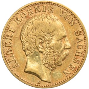 Germany, Saxony, Albert, 10 Marek Muldenhütten 1891 E