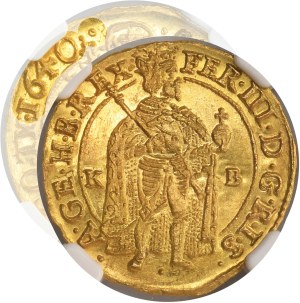 Hungary, Ferdinand III, Ducat Kremnitz 1640 KB - NGC MS67 - RARE