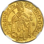 Hungary, Ferdinand III, Ducat Kremnitz 1642 KB - NGC MS66 - RARE