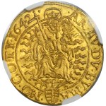Hungary, Ferdinand III, Ducat Kremnitz 1642 KB - NGC MS66 - RARE