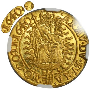 Hungary, Ferdinand III, Ducat Kremnitz 1640 KB - NGC MS67 - RARE