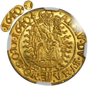 Hungary, Ferdinand III, Ducat Kremnitz 1640 KB - NGC MS67 - RARE