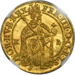 Hungary, Ferdinand III, Ducat Kremnitz 1640 KB - NGC MS67 - RARE