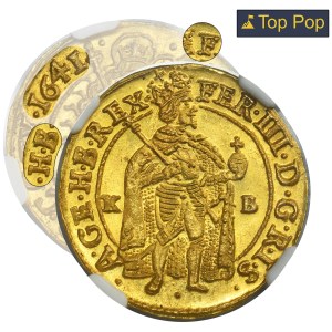 Hungary, Ferdinand III, Ducat Kremnitz 1641 KB - NGC MS67 - RARE