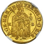 Hungary, Ferdinand III, Ducat Kremnitz 1641 KB - NGC MS67 - RARE