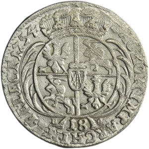 Augustus III of Poland, 18 Groschen Leipzig 1754 EC