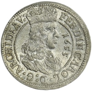 Austria, Ferdynand Karol, 3 Krajcary Hall 1655