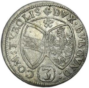 Austria, Ferdinand Karl, 3 Kreuzer Hall 1655
