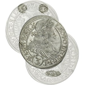 Silesia, Habsburg rule, Leopold I, 3 Kreuzer Glatz 1665 FBL - RARE