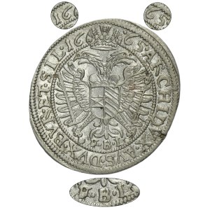 Silesia, Habsburg rule, Leopold I, 3 Kreuzer Glatz 1665 FBL - RARE