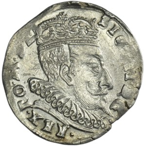 Zygmunt III Waza, Trojak Wilno 1596 - herb Prus