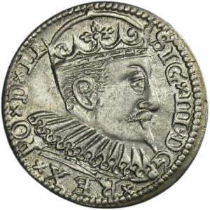Zygmunt III Waza, Trojak Ryga 1598 - bez znaku pomiędzy DG