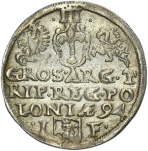 Sigismund III Vasa, 3 Groschen Olkusz 1594 - RARER