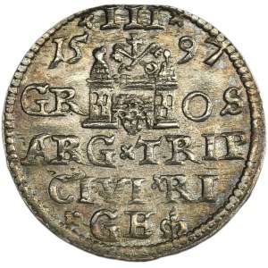 Zygmunt III Waza, Trojak Ryga 1597 - LI