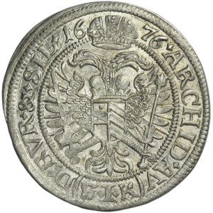 Silesia, Habsburg rule, Leopold I, 6 Kreuzer Oppeln 1676 FIK - RARE