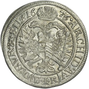 Silesia, Habsburg rule, Leopold I, 6 Kreuzer Oppeln 1676 FIK - RARE