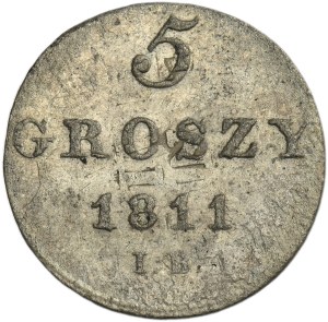 Duchy of Warsaw, 5 Groschen Warsaw 1811 IB